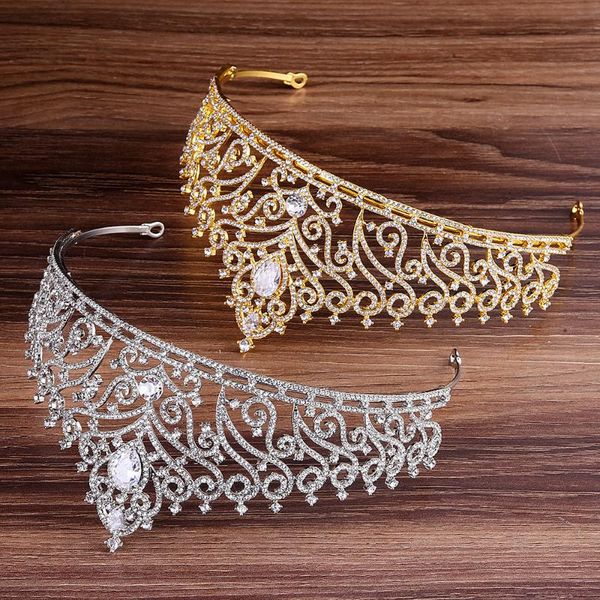 hair clips & barrettes myfeivo 2 colors elegant zircon wedding crown tiaras rhinestone bridal crowns headdress jewelry hq0263, Golden;silver
hair clips & barrettes myfeivo 2 colors elegant zircon wedding crown tiaras rhinestone bridal crowns headdress jewelry hq0263, Golden;silver