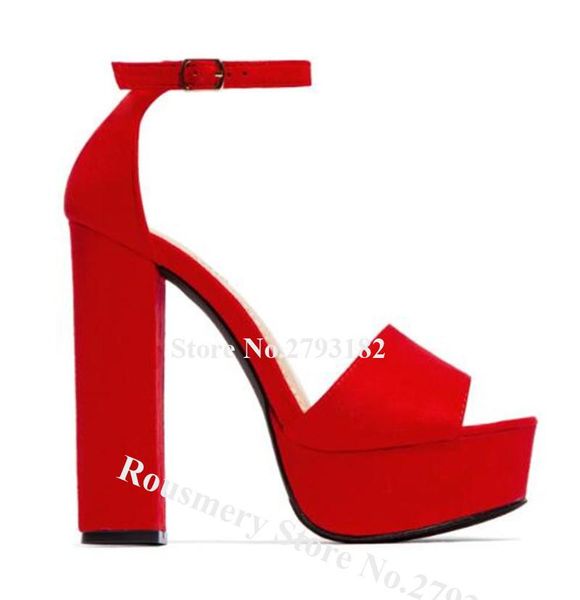 women fashion style open toe suede leather chunky heel high platform sandals rose red ankle strap thick heels, Black
women fashion style open toe suede leather chunky heel high platform sandals rose red ankle strap thick heels, Black