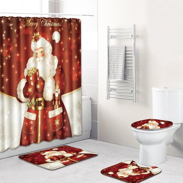 bath accessory set christmas waterproof bathroom mat 4 pcs/set floral print shower curtain+ rug+ toilet lid cover+ anti slip wc 3d effect
bath accessory set christmas waterproof bathroom mat 4 pcs/set floral print shower curtain+ rug+ toilet lid cover+ anti slip wc 3d effect