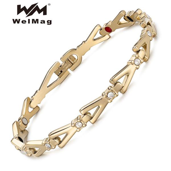 charm bracelets welmag magnetic bracelet bangle for women female stainless steel bio energy healing fashion jewelry 2021, Golden;silver
charm bracelets welmag magnetic bracelet bangle for women female stainless steel bio energy healing fashion jewelry 2021, Golden;silver