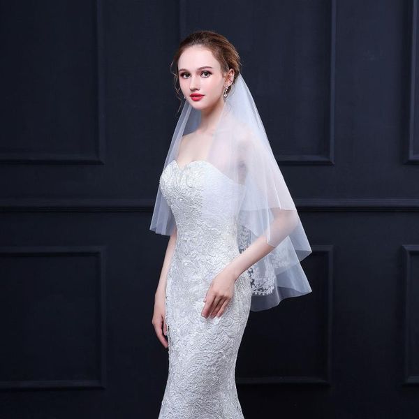 bridal veils two layers short veil simple with comb ivory wedding lace beaded accessories veu de noiva md18019, Black
bridal veils two layers short veil simple with comb ivory wedding lace beaded accessories veu de noiva md18019, Black