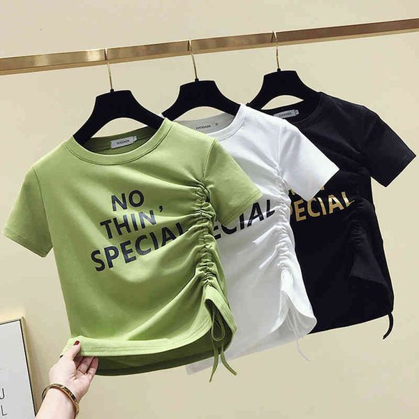 women's t-shirt new letter print bow drawstring t shirt women clothes short sleeve summer cotton tshirt female vetement femme 8tc2, White
women's t-shirt new letter print bow drawstring t shirt women clothes short sleeve summer cotton tshirt female vetement femme 8tc2, White