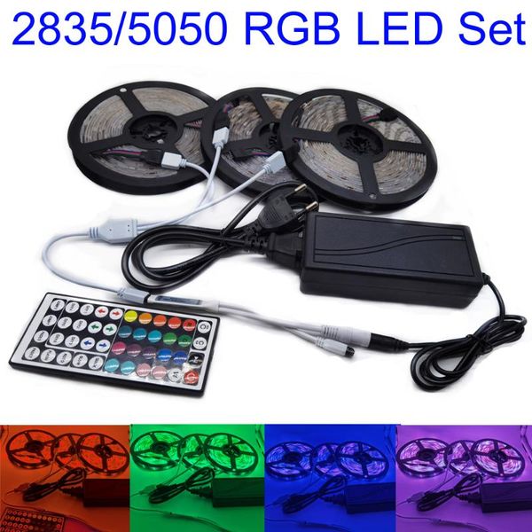 strips led strip light rgb 2835 / 5m 10m 15m color changeable flexible tape + remote controller 12v power adapter
strips led strip light rgb 2835 / 5m 10m 15m color changeable flexible tape + remote controller 12v power adapter