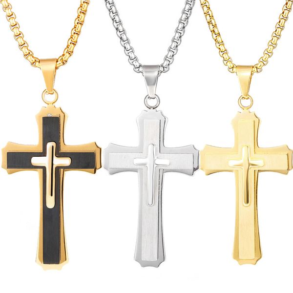 fashion women man lovers gift cross pendant necklace classic design luxury jewelry, Silver
fashion women man lovers gift cross pendant necklace classic design luxury jewelry, Silver