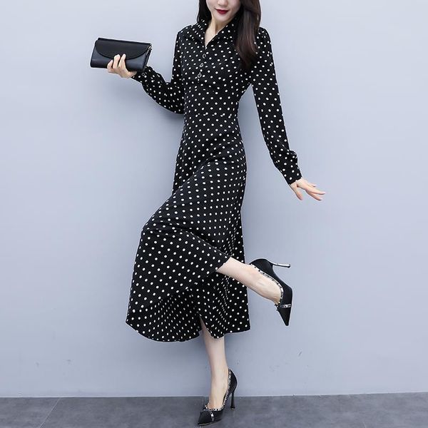 casual dresses women's spring autumn style dress v-neck polka dot button long sleeve elegant ss3593, Black;gray
casual dresses women's spring autumn style dress v-neck polka dot button long sleeve elegant ss3593, Black;gray