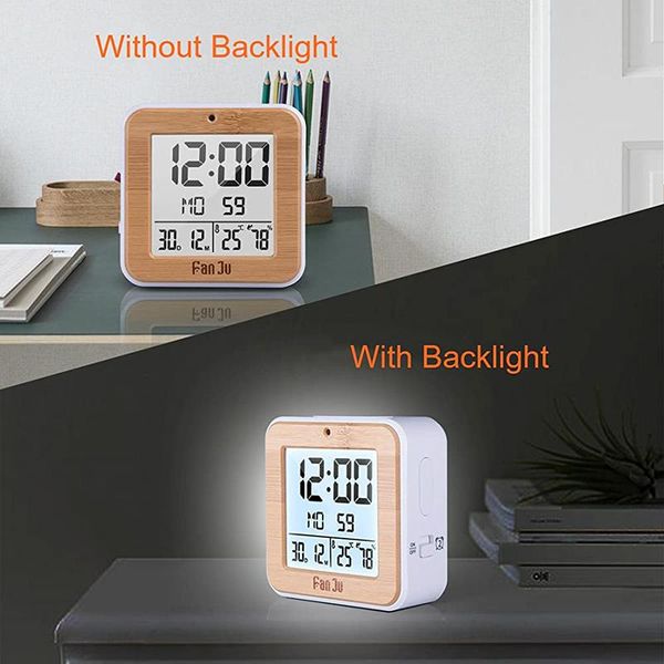 fanju digital alarm clock led temperature humidity dual auto backlight snooze date desktable other clocks & accessories
fanju digital alarm clock led temperature humidity dual auto backlight snooze date desktable other clocks & accessories