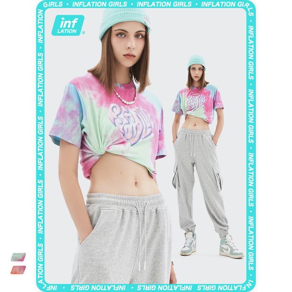 t shirt inf women's clothing | 2021ins summer novelty street net red tie dyed slim short ladies sleeve, White
t shirt inf women's clothing | 2021ins summer novelty street net red tie dyed slim short ladies sleeve, White