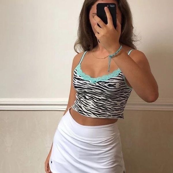 women's tanks & camis 2021 summer zebra patten casual tank for women streetwear fashion lace edge sleeveless v neck female crop to, White
women's tanks & camis 2021 summer zebra patten casual tank for women streetwear fashion lace edge sleeveless v neck female crop to, White