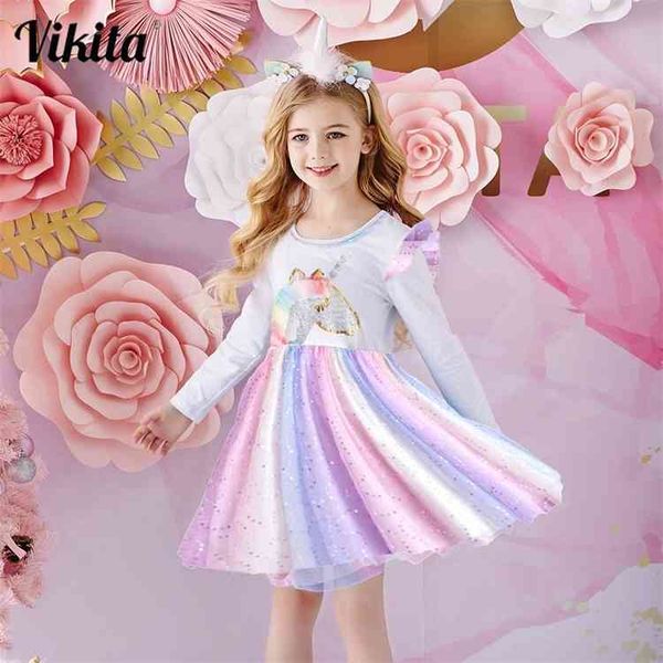 vikita girls dress autumn winter kids casual long sleeve for girl unicorn party princess children clothing 3-8 years, Red;yellow
vikita girls dress autumn winter kids casual long sleeve for girl unicorn party princess children clothing 3-8 years, Red;yellow