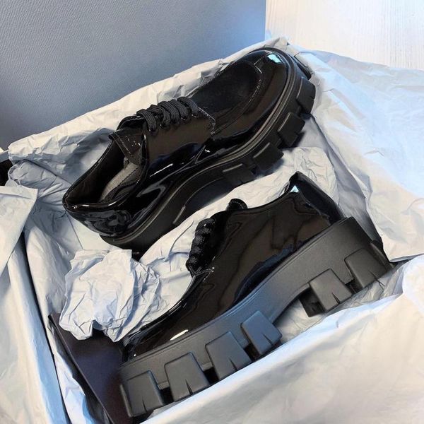 leather shoes women 2021 spring versatile increased platform patent british style women's dress, Black
leather shoes women 2021 spring versatile increased platform patent british style women's dress, Black