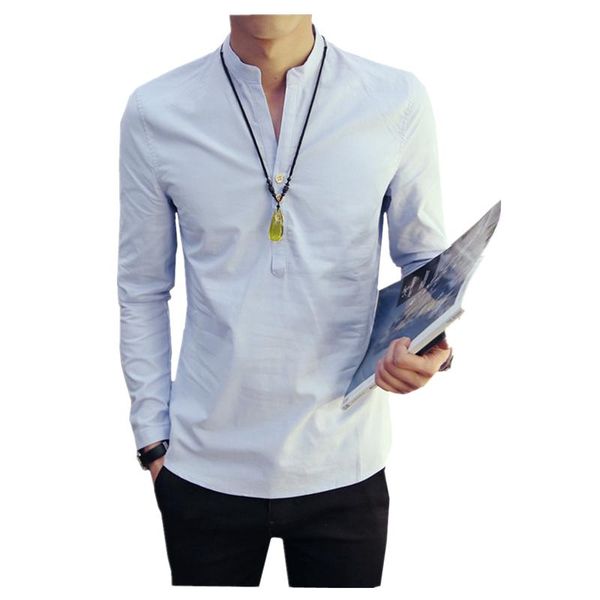 men's casual shirts mens cotton linen henley 2021 spring men dress shirt male slim fit long sleeve camisa masculina, White;black
men's casual shirts mens cotton linen henley 2021 spring men dress shirt male slim fit long sleeve camisa masculina, White;black