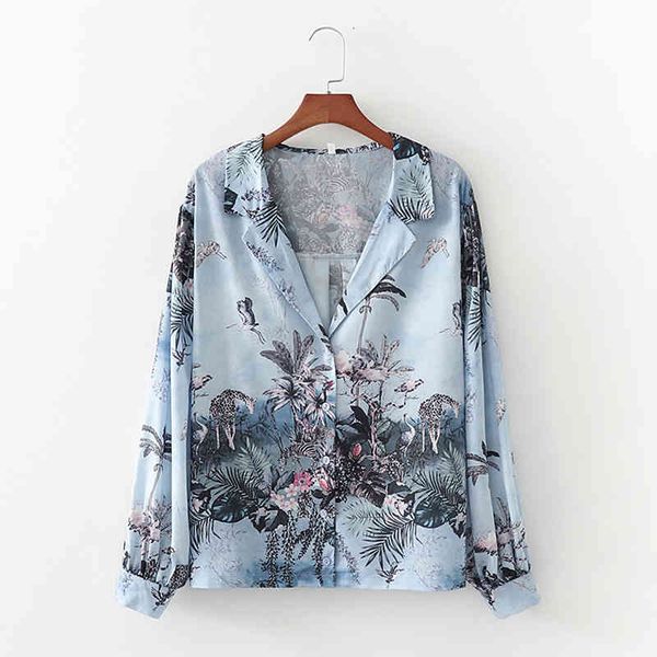 women's blouses & shirts women vintage ink painting animal leaves casual smock blouse women long sleeve chic chemise femininas kim, White
women's blouses & shirts women vintage ink painting animal leaves casual smock blouse women long sleeve chic chemise femininas kim, White