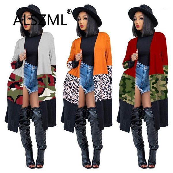 spring winter women coat long sleeve outdoor leopard print open stitch coats women's wool & blends, Black
spring winter women coat long sleeve outdoor leopard print open stitch coats women's wool & blends, Black