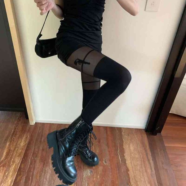 socks hosiery spring 2022 stitched knee fake high barrel dark seri black silk pistol sweet jk pantyhose women, Black;white
socks hosiery spring 2022 stitched knee fake high barrel dark seri black silk pistol sweet jk pantyhose women, Black;white