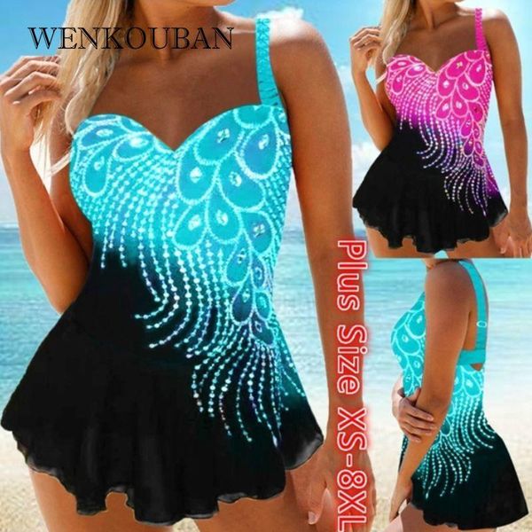 women feather print tankini summer beach padded swimwear halter two piece swimsuit high waist bathing suit plus size s-8xl 2021 one-piece su
women feather print tankini summer beach padded swimwear halter two piece swimsuit high waist bathing suit plus size s-8xl 2021 one-piece su