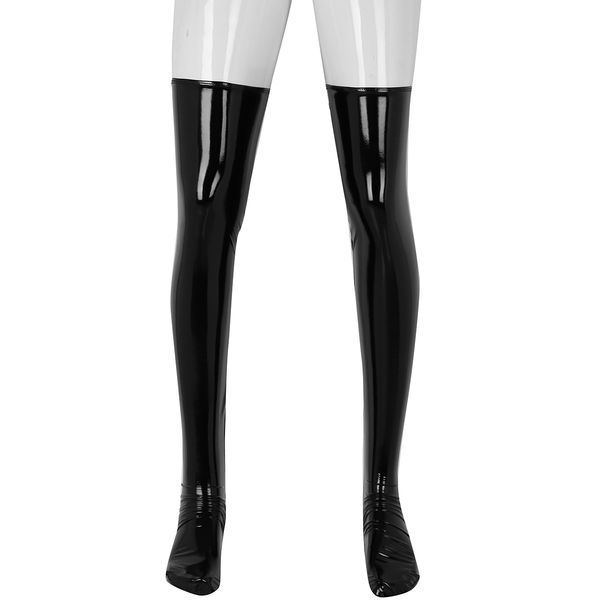 men latex stockings anti-skid elastic thigh high footed socks sissy erptic cosplay stocking wetlook pvc leather gay costume, Black;white
men latex stockings anti-skid elastic thigh high footed socks sissy erptic cosplay stocking wetlook pvc leather gay costume, Black;white
