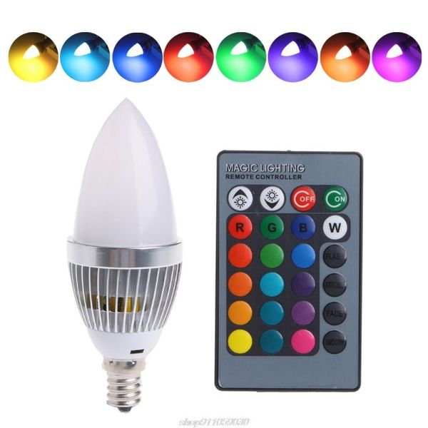 bulbs e12 3w rgb led 15 colors changing candle light bulb lamp w/remote control ac85-265v jy14 21 dropship
bulbs e12 3w rgb led 15 colors changing candle light bulb lamp w/remote control ac85-265v jy14 21 dropship