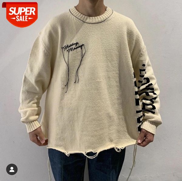 retro letter tassel destruction knit crew neck sweater street men and women ins net red fashion casual #wy71, Black
retro letter tassel destruction knit crew neck sweater street men and women ins net red fashion casual #wy71, Black