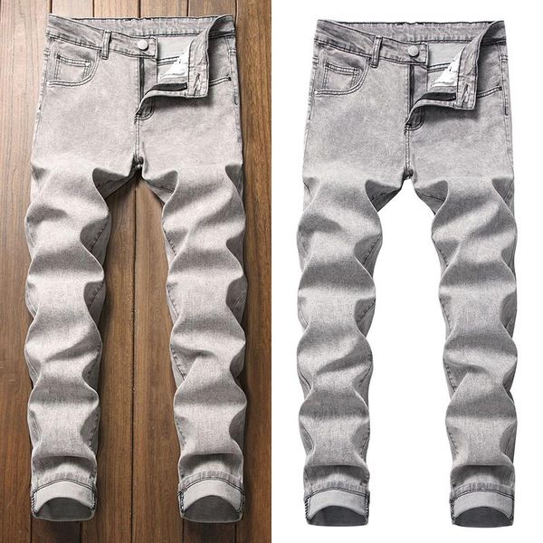 men's jeans pants ripped for men patch design classical homme designer straight washed cotton denim, Blue
men's jeans pants ripped for men patch design classical homme designer straight washed cotton denim, Blue