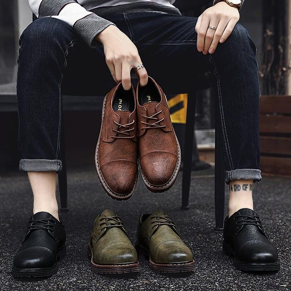 dress shoes autumn men classic leather wedding formal flats business sneakers 2021, Black
dress shoes autumn men classic leather wedding formal flats business sneakers 2021, Black