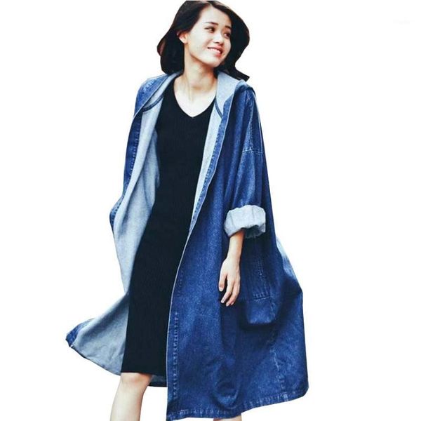 women's trench coats women long denim spring autumn solid loose hooded open stitch casaco bat sleeved windbreaker coat outwear mw332, Tan;black
women's trench coats women long denim spring autumn solid loose hooded open stitch casaco bat sleeved windbreaker coat outwear mw332, Tan;black