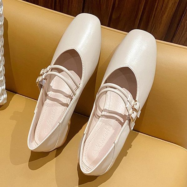 dress shoes elegant double buckle low heel for women round toe pu leather pumps woman 2021 beige shallow office lady work, Black
dress shoes elegant double buckle low heel for women round toe pu leather pumps woman 2021 beige shallow office lady work, Black