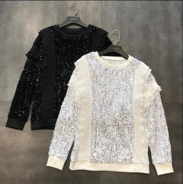 women's hoodies & sweatshirts fall winter lotus leaf ruffles side full sequined hoodie women long-sleeve sweatshirt students ropa mujer, Black
women's hoodies & sweatshirts fall winter lotus leaf ruffles side full sequined hoodie women long-sleeve sweatshirt students ropa mujer, Black