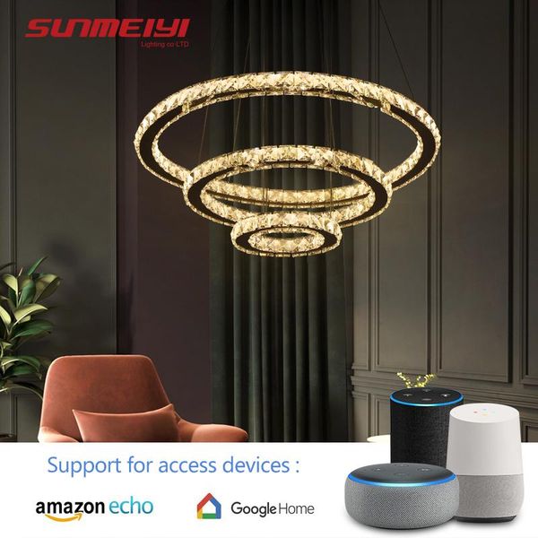 crystal chandeliers wifi sound control smart light for living room bedroom kitchen lamp nordic chandelier ceiling fixture
crystal chandeliers wifi sound control smart light for living room bedroom kitchen lamp nordic chandelier ceiling fixture