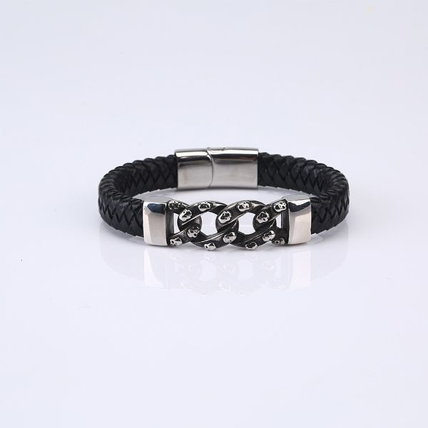 bangles bracelets simple stainless steel bracelet leather inlaid brick men's jewelry titanium, Black
bangles bracelets simple stainless steel bracelet leather inlaid brick men's jewelry titanium, Black