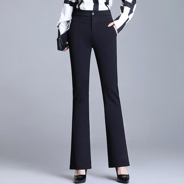 plus size flare elastic women capris high waist trousers office formal female casual femme, Black;white
plus size flare elastic women capris high waist trousers office formal female casual femme, Black;white