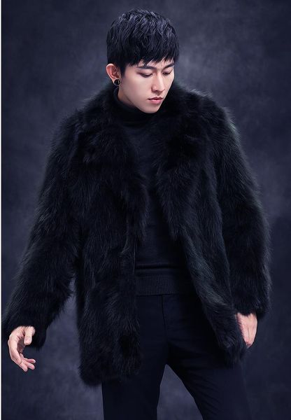 men's leather & faux real genunie natural men raccoon fur coat fashion warm winter jacket outwear custom any size, Black
men's leather & faux real genunie natural men raccoon fur coat fashion warm winter jacket outwear custom any size, Black
