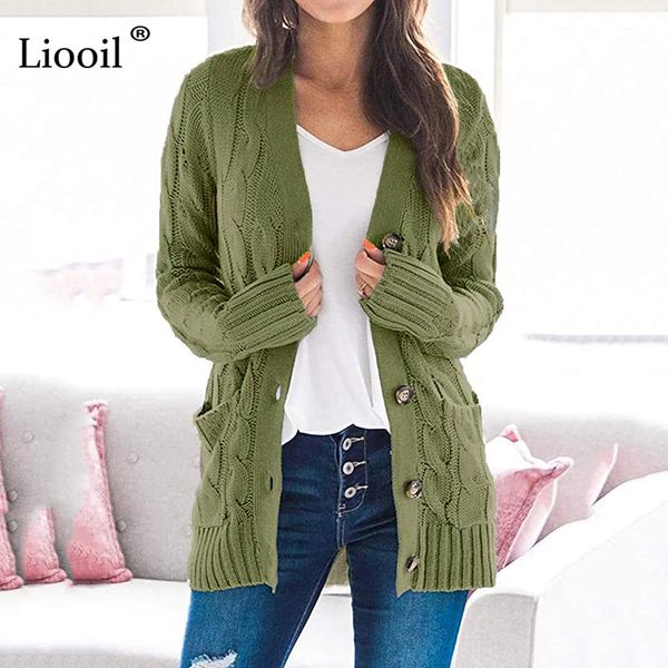 knits casual knitted sweatshirt cardigan women long sleeve v neck button up with pockets female winter clothes coats, White
knits casual knitted sweatshirt cardigan women long sleeve v neck button up with pockets female winter clothes coats, White
