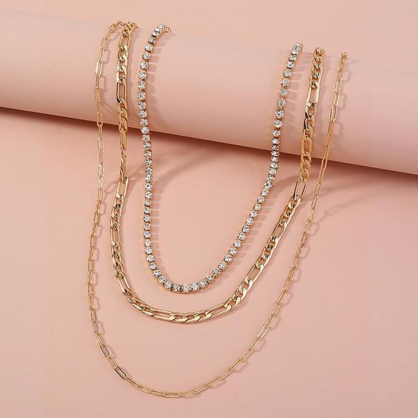 chokers minar hip hop rock shiny rhinestone choker necklace for women multi-layers gold color linked chains necklaces punk jewellery, Golden;silver
chokers minar hip hop rock shiny rhinestone choker necklace for women multi-layers gold color linked chains necklaces punk jewellery, Golden;silver