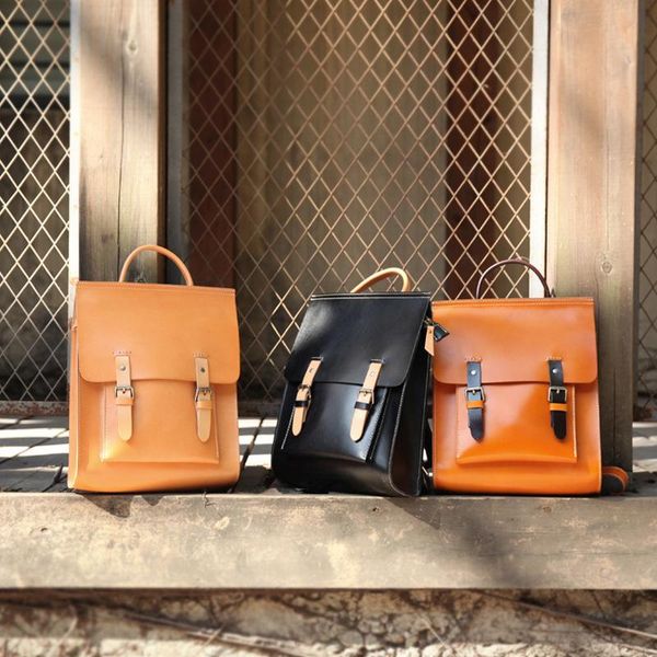 backpack 2021 women's bag original retro manual leather vegetable tanned schoolbag guangzhou factory
backpack 2021 women's bag original retro manual leather vegetable tanned schoolbag guangzhou factory