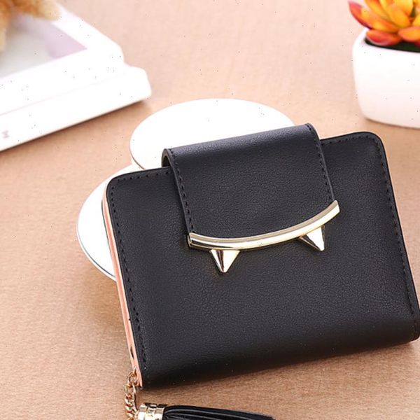 simple women solid cat ears wallet cute tassels black pink female short coin purse card holders for girls, Red;black
simple women solid cat ears wallet cute tassels black pink female short coin purse card holders for girls, Red;black