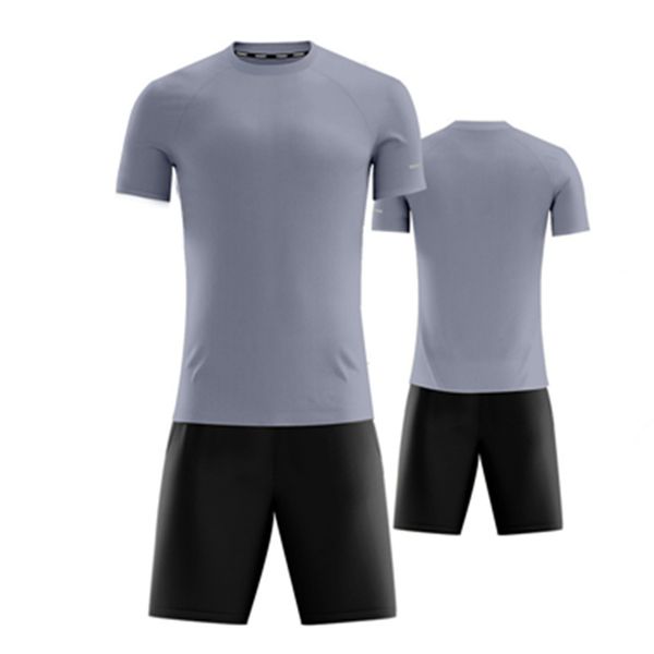 custom grey short sleeve blank team soccer jerseys set wholesale customized with shorts training jersey fashion running uniform kits, Black
custom grey short sleeve blank team soccer jerseys set wholesale customized with shorts training jersey fashion running uniform kits, Black