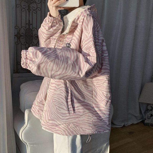 women's jackets women double-sided wear coat female loose oversize bf style zebra pattern windbreaker jacket 2021 spring and autum, Black;brown
women's jackets women double-sided wear coat female loose oversize bf style zebra pattern windbreaker jacket 2021 spring and autum, Black;brown