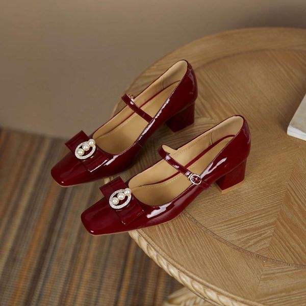 dress shoes 2021 spring arrival patent leather square toe high heels buckle strap mary janes pearl gorgeous omen pumps, Black
dress shoes 2021 spring arrival patent leather square toe high heels buckle strap mary janes pearl gorgeous omen pumps, Black