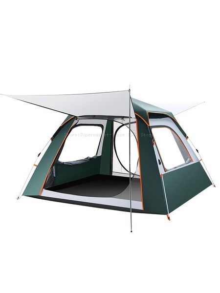 outdoor 3-4 people automatic tent camping thickening rain field double home anti-storm tents and shelters