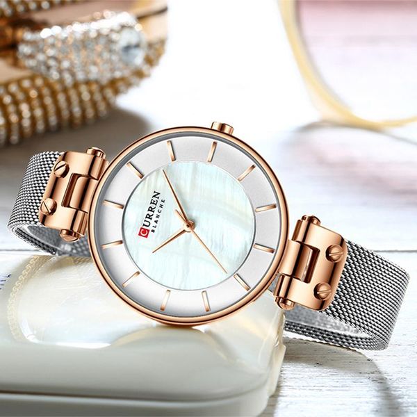 wristwatches curren watches for women fashion quartz ladies watch stainless steel mesh female wristwatch simple girl clock relogios feminino, Slivery;brown
wristwatches curren watches for women fashion quartz ladies watch stainless steel mesh female wristwatch simple girl clock relogios feminino, Slivery;brown