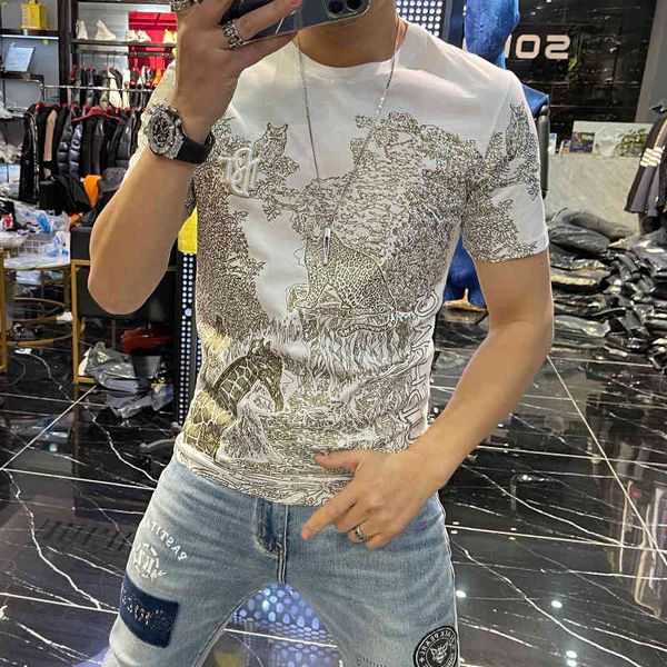 tee creative fashion impression harajuku 2021 summer streetwear around men's neck shirt, White;black
tee creative fashion impression harajuku 2021 summer streetwear around men's neck shirt, White;black