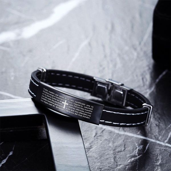 link, chain classic cross bracelet men black color stainless steel christian jesus bible bracelets & bangles for male gentleman jewelry
link, chain classic cross bracelet men black color stainless steel christian jesus bible bracelets & bangles for male gentleman jewelry