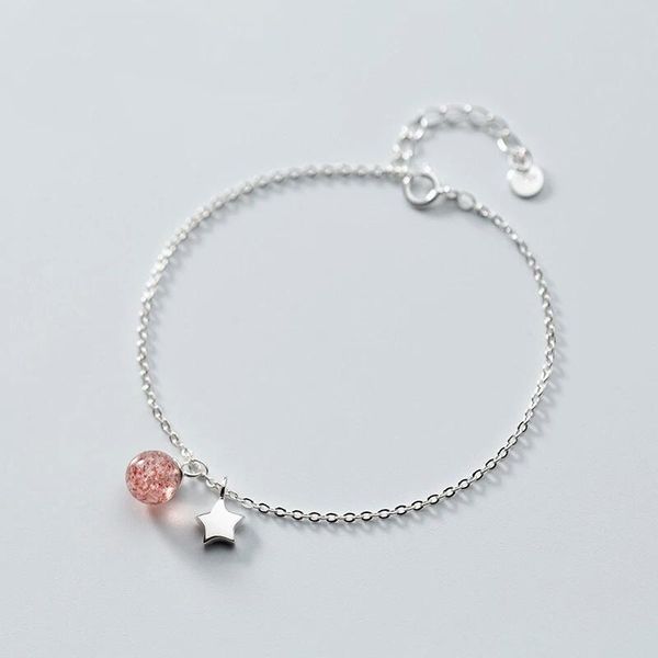 charm bracelets 925 sterling silver star with pink crystal bangle 18.5cm for women girl's jewelry s2616, Golden;silver
charm bracelets 925 sterling silver star with pink crystal bangle 18.5cm for women girl's jewelry s2616, Golden;silver