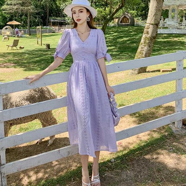 women vintage dress summer short puff sleeve a-line vestidos casual v-neck purple/white dresses female 210529, Black;gray
women vintage dress summer short puff sleeve a-line vestidos casual v-neck purple/white dresses female 210529, Black;gray