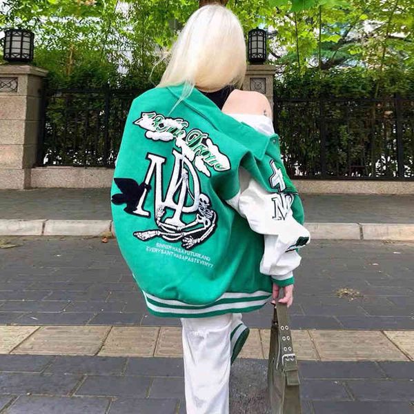 women's jackets harajuku baseball jacket school team women's street embroidery letter bomber hip hop men and women the same style, Black;brown
women's jackets harajuku baseball jacket school team women's street embroidery letter bomber hip hop men and women the same style, Black;brown