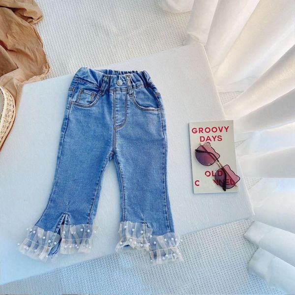 jeans fashion summer girls kids princess pants children baby denim mesh beaded ninth pant trousers s12671, Blue
jeans fashion summer girls kids princess pants children baby denim mesh beaded ninth pant trousers s12671, Blue
