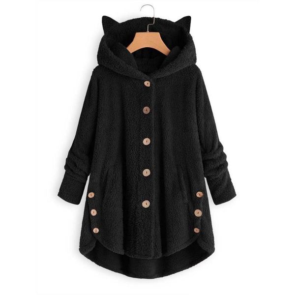 winter ladies warm button coat solid hooded pullover loose sweater blouse plus size fashion solid color women blouses women's jacket, Black;brown
winter ladies warm button coat solid hooded pullover loose sweater blouse plus size fashion solid color women blouses women's jacket, Black;brown