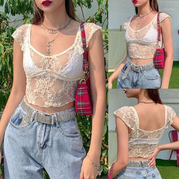 women's t-shirt women summer short sleeve crop square neck transparent mesh sweet floral lace bowknot party streetwear, White
women's t-shirt women summer short sleeve crop square neck transparent mesh sweet floral lace bowknot party streetwear, White