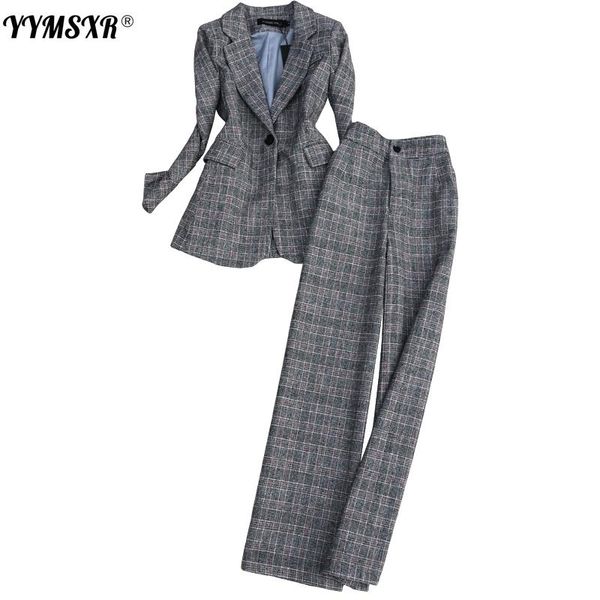 women's two piece pants 2021 spring and autumn professional wear slim-fit plaid all-match elegant suit two-piece high-waist wide-leg, White
women's two piece pants 2021 spring and autumn professional wear slim-fit plaid all-match elegant suit two-piece high-waist wide-leg, White