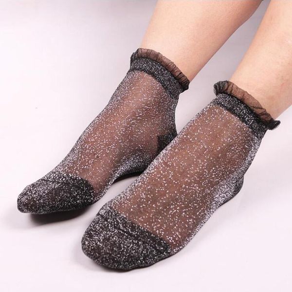 socks & hosiery 1 pair summer women ultrathin transparent glitter crystal glass beautiful lace shiny elastic short 8 colors, Black;white
socks & hosiery 1 pair summer women ultrathin transparent glitter crystal glass beautiful lace shiny elastic short 8 colors, Black;white